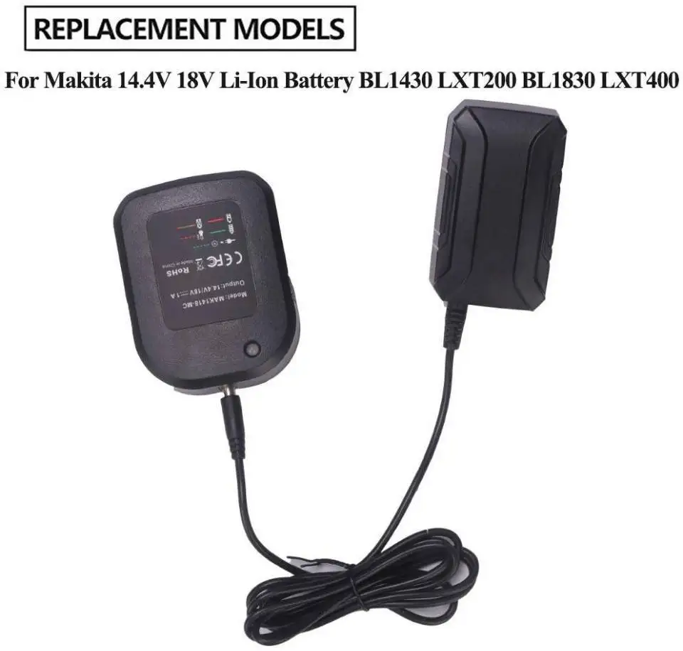 DC18RC Replacement Battery Charger For Makita 14.4V 18V BL1415,BL1430,BL1815,BL1830,BL1840,BL1850,BL1860,BL1860B Lithium Battery