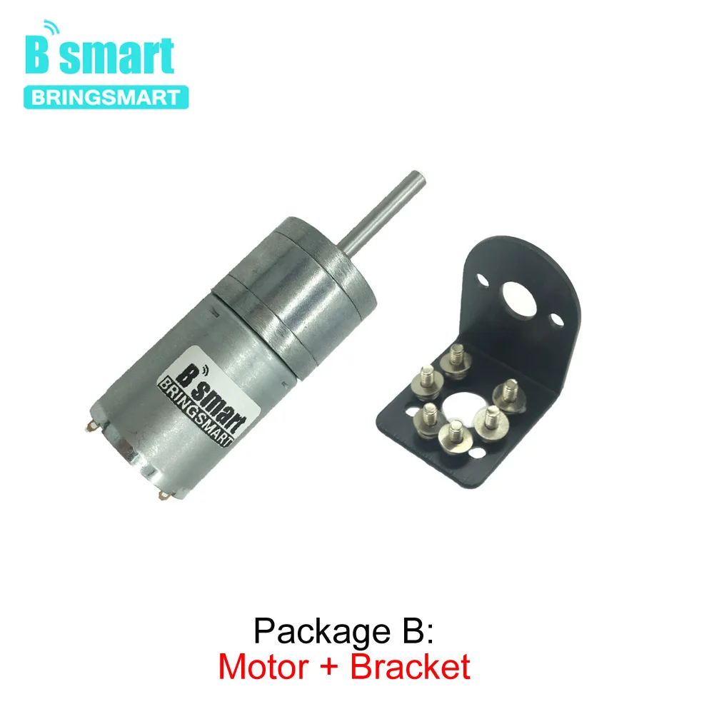 Bringsmart 25GA370 DC 12 Volt Motors 5W 24V Micro Gear Motor 25mm Shaft Adjustable Speed Reversible Small Electric Machine DIY