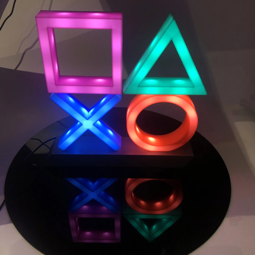 Voice Control Game Icon Light for PS4/PS5 for Playstation Player Commercial Colorful Lighting