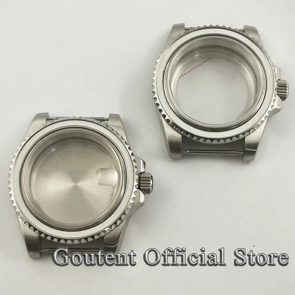 

Goutent 43mm Silver NH35 NH36 Watch Case Screw-in Crown Sapphire Fit Miyota 8215 821A DG2813 3804 ETA 2836 2824 PT5000 Movement