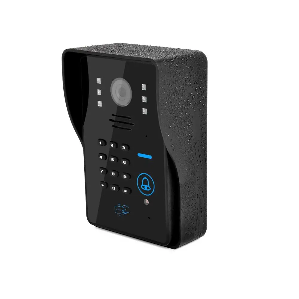 SmartYIBA 7 "โทรศัพท์ประตูวิดีโอ Intercom ชุดรหัสผ่าน/RFID ปลดล็อคกล้อง IR Video Doorbell สําหรับ Home Security ประตูโทรศัพท์ระบบ