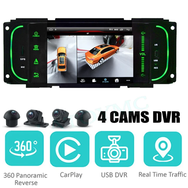 Jeep libertyチェロキーkj 2001〜2007カーオーディオナビゲーションgpsステレオcarplay dvr 360  birdview周り4グラムandroidシステム