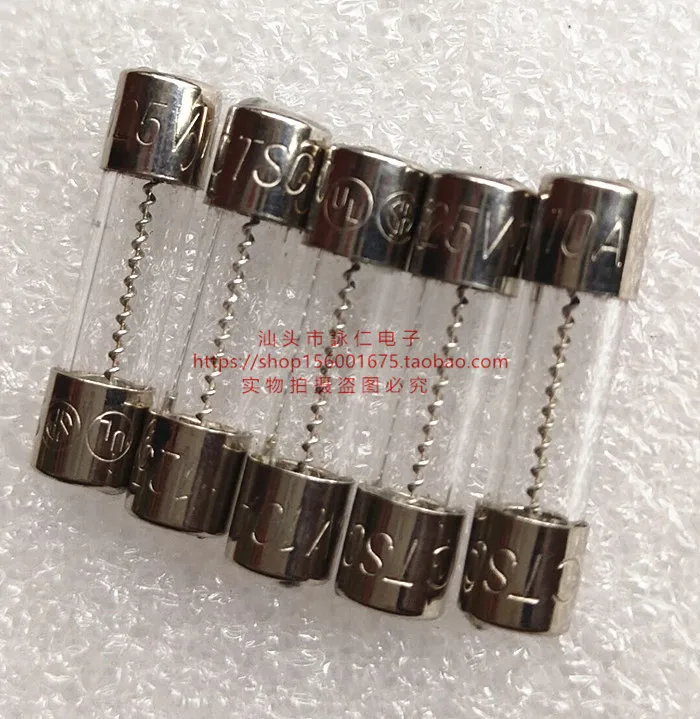 10A 125V 5*20mm glass fuse  10A winding tube delay slow blow   5PCS -1lot