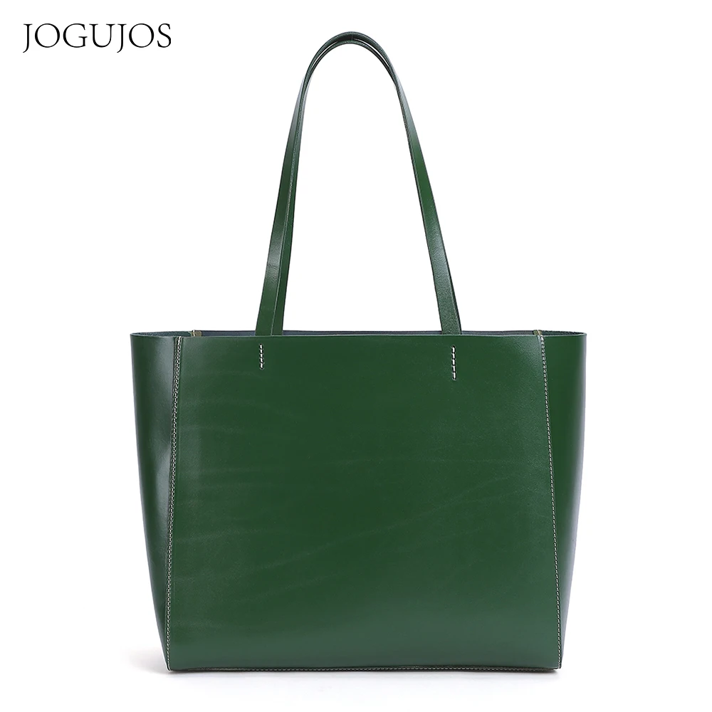 

JOGUJOS Genuine Leather Women's Fashion Tote Bag High Quality Designer Luxury Large Capacity Handbag Female Shoulder Messenger