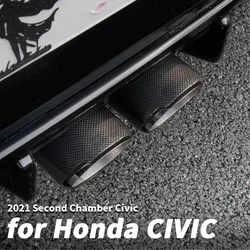 Accessori per la modifica del tubo di scarico del silenziatore della gola della coda in fibra di carbonio per Honda Civic 10th Hatchback 2020 2021