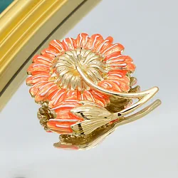CINDY XIANG Daisy Chrysanthemum Lapel Pins Brooch Broche Summer Sweet Flowers Brooches For Women Girls Wedding Party Jewlery