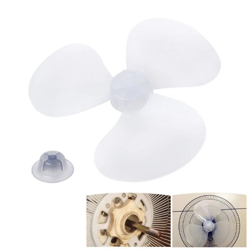 3 Leaves Clear Plastic Fan Blade Replacement for 12/11/16 Inch Pedestal Fan Stand Fan Table Fan Accessories