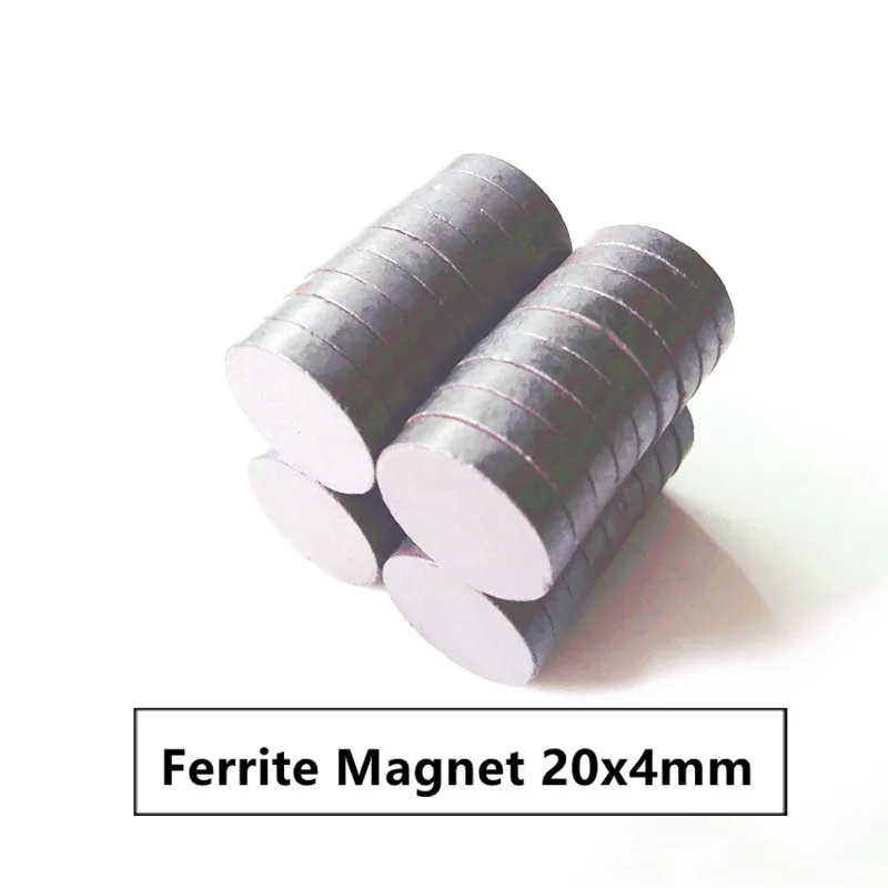 

10 20 50pcs/lot Y30 Disk Ferrite Magnet 20*4 Permanent magnet 20x4 Black Round Speaker magnet 20 x 4