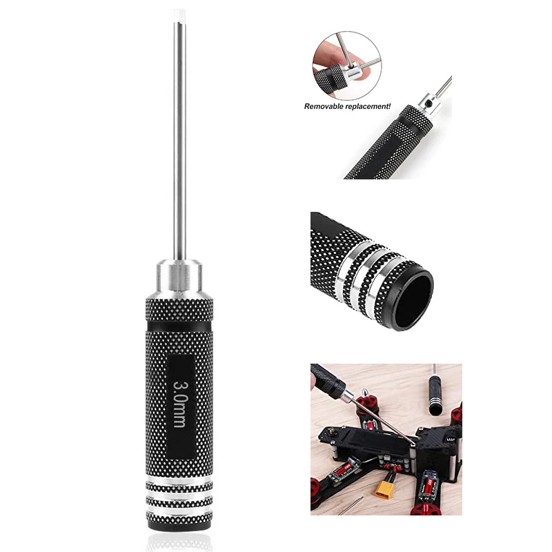 1.27mm 1.3mm 1.5mm 2.0mm 2.5mm 3.0mm RC Screwdriver Tools Kit Set Hex Screw driver for 3D printer, Helicopter, Bench Work