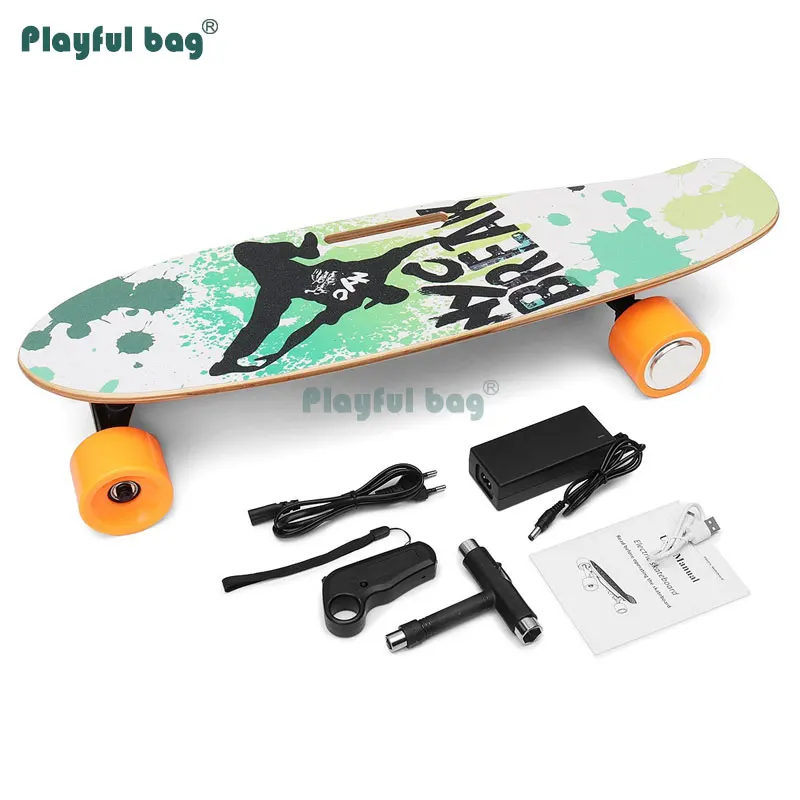 Playful Bag Electric skateboard four wheels professional maple board for adult Street sport toys Skate board 68cm*19cm AMA27