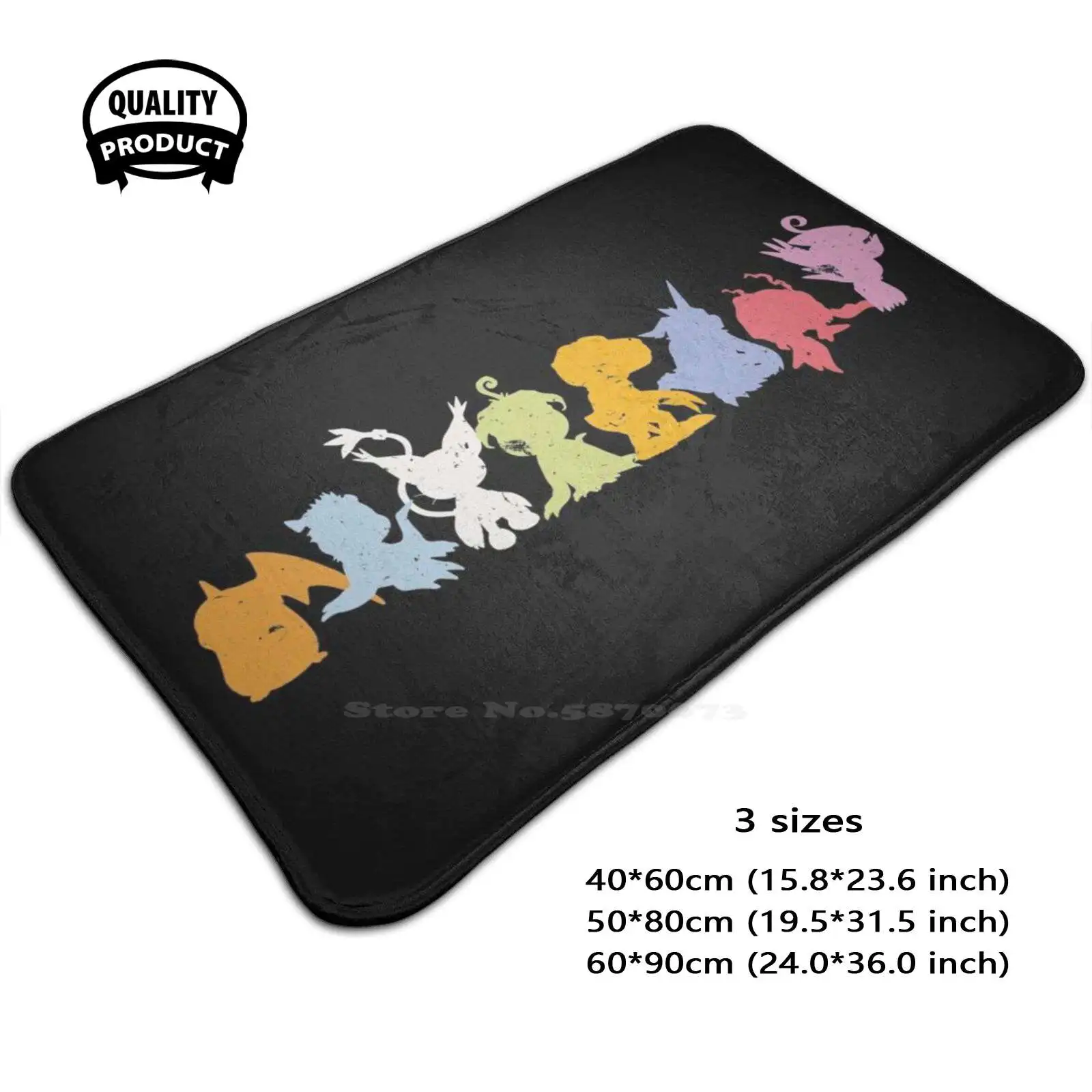 Soft Cushion Home Carpet Door Mat Car Rug Digital Monster Digimon Evolution Adventure Monsters Game Retro Champion Line Up