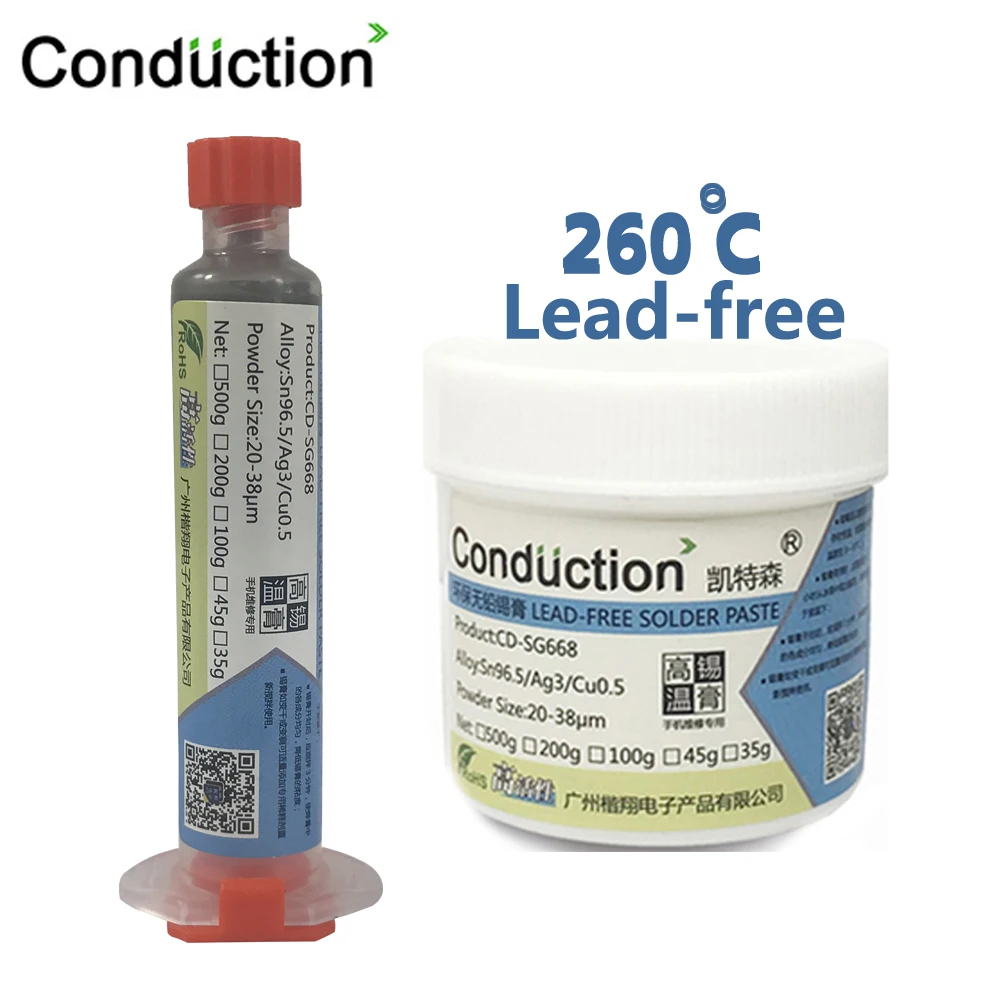 

Syringe Liquid Flux BGA free-Lead Solder Paste Welding Tool high Temperature Melting Point 260C Tin Solder Paste 10cc no-clean