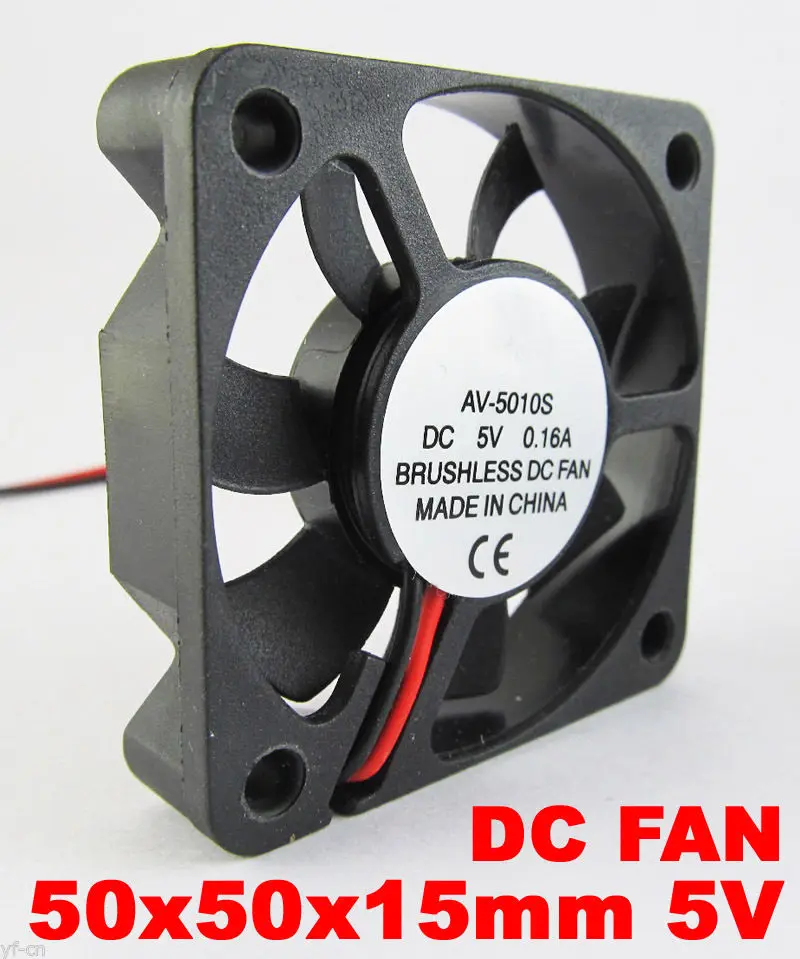 1pc Brushless DC Cooling Fan 50x50x10mm 5010 7 blades 5V 2pin 2.54 Connector