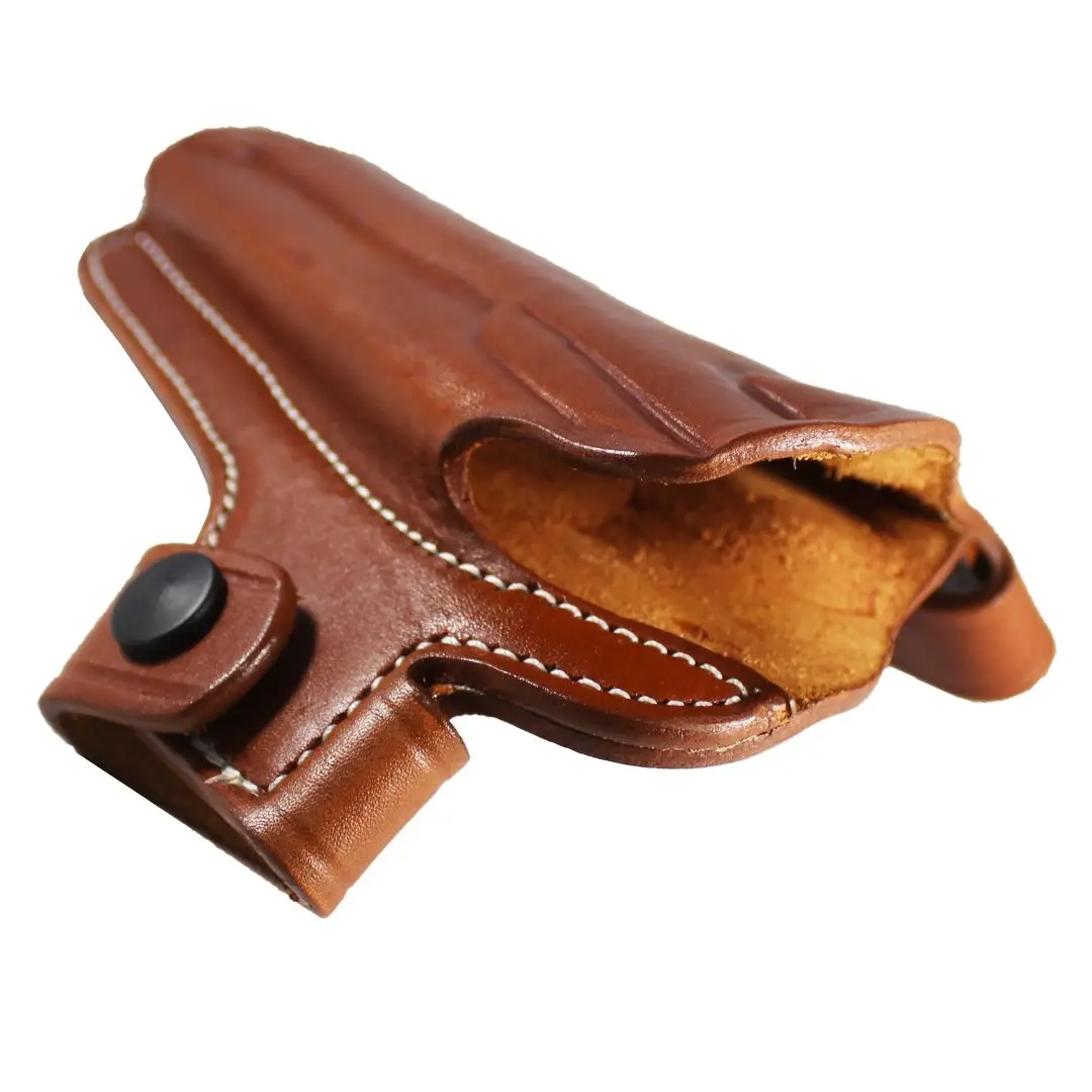 Yt Hobby Colt 1911 5 "Real Leather Owb Twee Riem Slots Met Strap Verborgen Dragen Handgemaakte Pistool Holster pouch