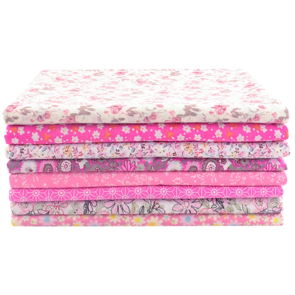 Booksew 30*30cm 8 PCS Pack Cotton Fabric Flower Printed Sewing Cloth Quilting Fabrics For DIY Handicrafts Accessories Patchwork