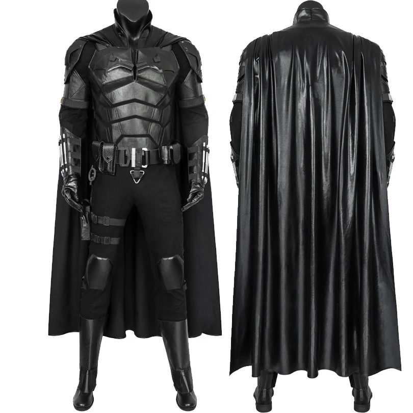 Halloween Superhero 2022 Bat Bruce Wayne Cosplay Costume Robert Pattinson Clothes Adult Battle Outfit Party Full Props Suit