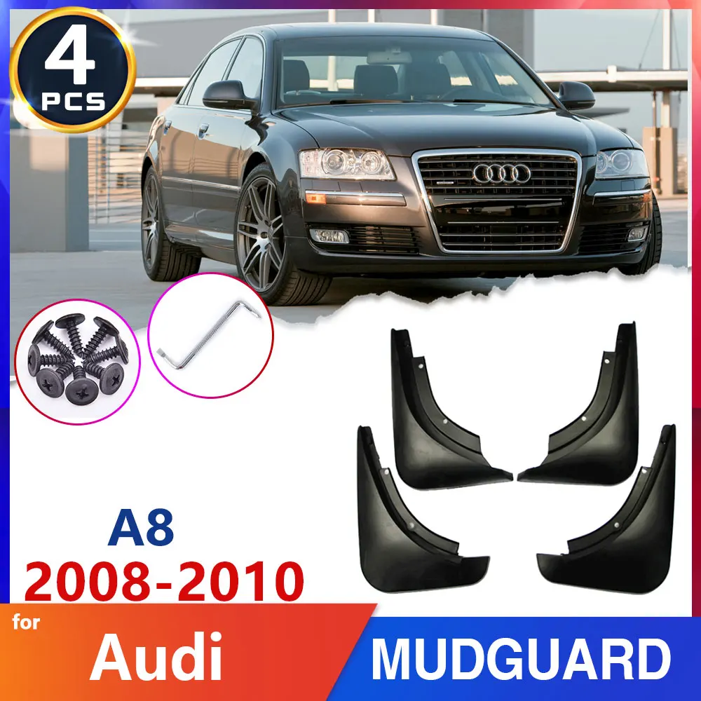 Car-Mud-Flap Tire Fender Mudguard for Audi A8 D3 2008 2009 2010 2nd 2 Gen Mudflaps Splash Guard Accessories Auto-Goods Stickers