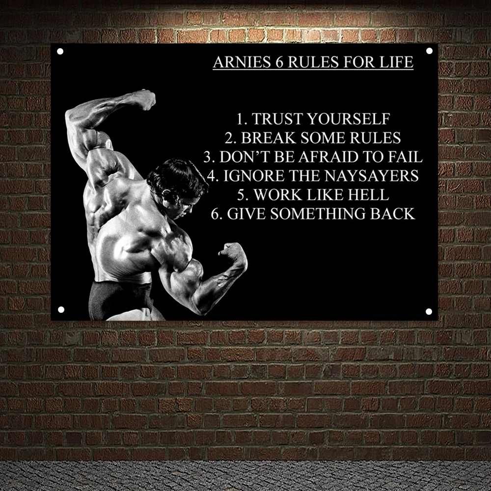 

Muscular Hunk Banner Gym Home Decor Man Body Building Wallpapers Tapestry Wall Art Hanging Painting Bodybuilding Show Poster F6