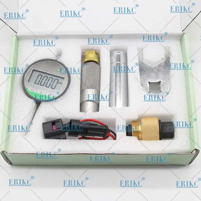 

ERIKC Common Rail Auto Fuel Injector Lift Disassembly Test Tools E1023613 Nozzle Shims Gaskets Adjustment Tool Kits