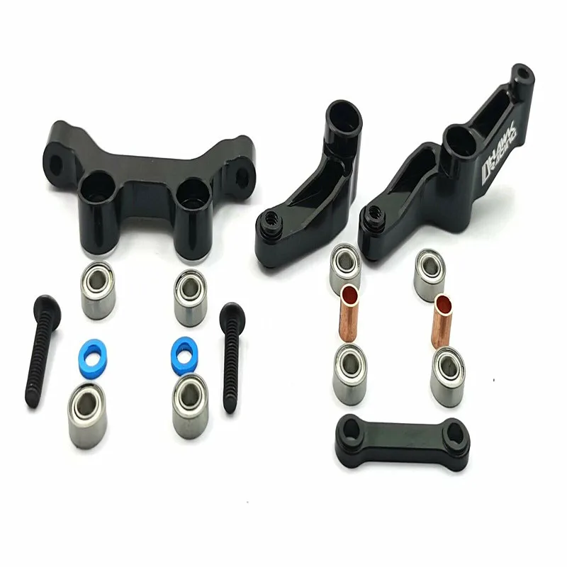 GVM DR10 CNC Alloy Steering Bellcrank Kit w/Bearing Black For DR10 ProSC10 DB10 SR10 RC remote control car parts