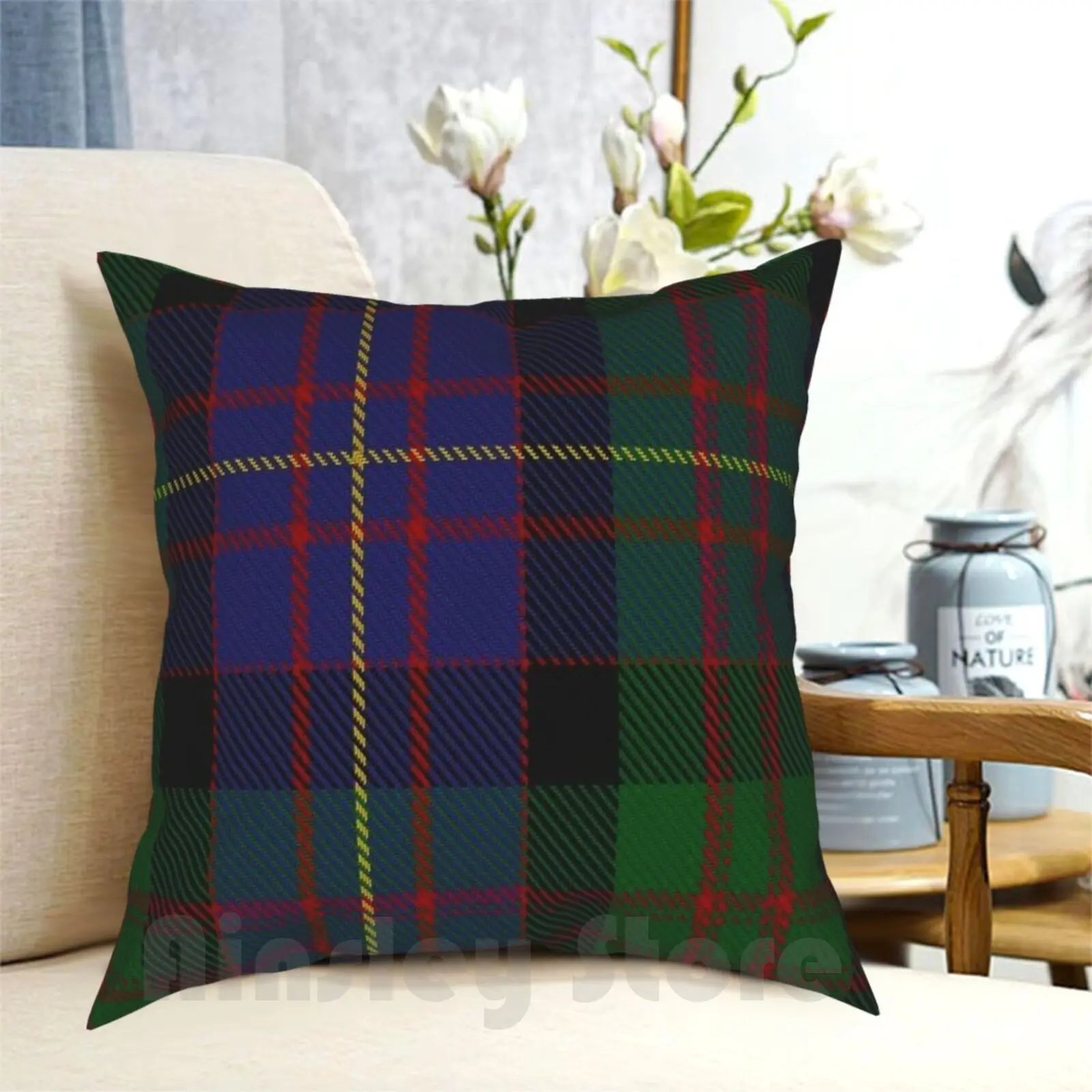 00563 Cameron Of Erracht Military Tartan Pillow Case Printed Home Soft DIY Pillow cover Cameron Of Erracht Military Tartan