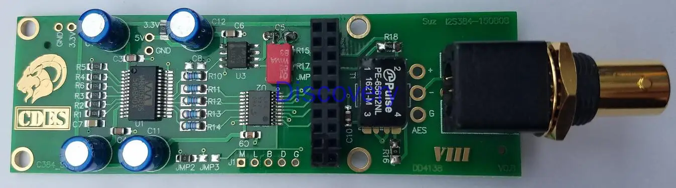 دعم XMOS Amanero واجهة USB إلى RCA BNC AES محوري إخراج بطاقة ابنة