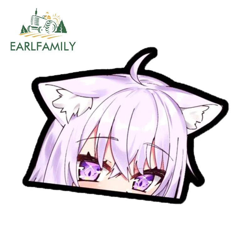 

EARLFAMILY 13 см x 9,9 см для Okayu Hololive Peeker автомобильные наклейки с прикусом и рисунком, милый креативный автомобильный Стайлинг