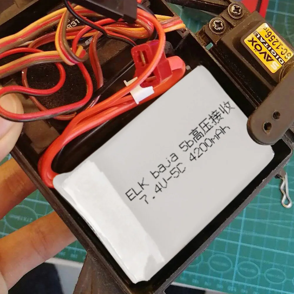 7.4V 4200mAh 5C 2S LiPo Battery For ELK-RACING Baja Rc Car Model Lipo Battery High-voltage Receiver power 5t 5sc