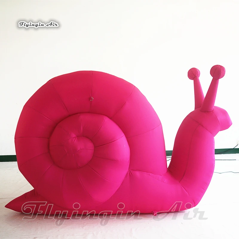 Outdoor Park Decorative Animal Model 2.5m Pink Inflatable Snail Balloon For Garden And Yard Decoration