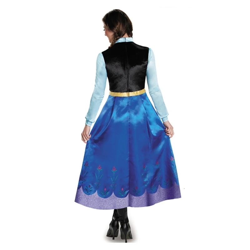 Adult Anna Elsa Dress Aladdin\'s Goddess Jasmine Cosplay Party Princess Dress