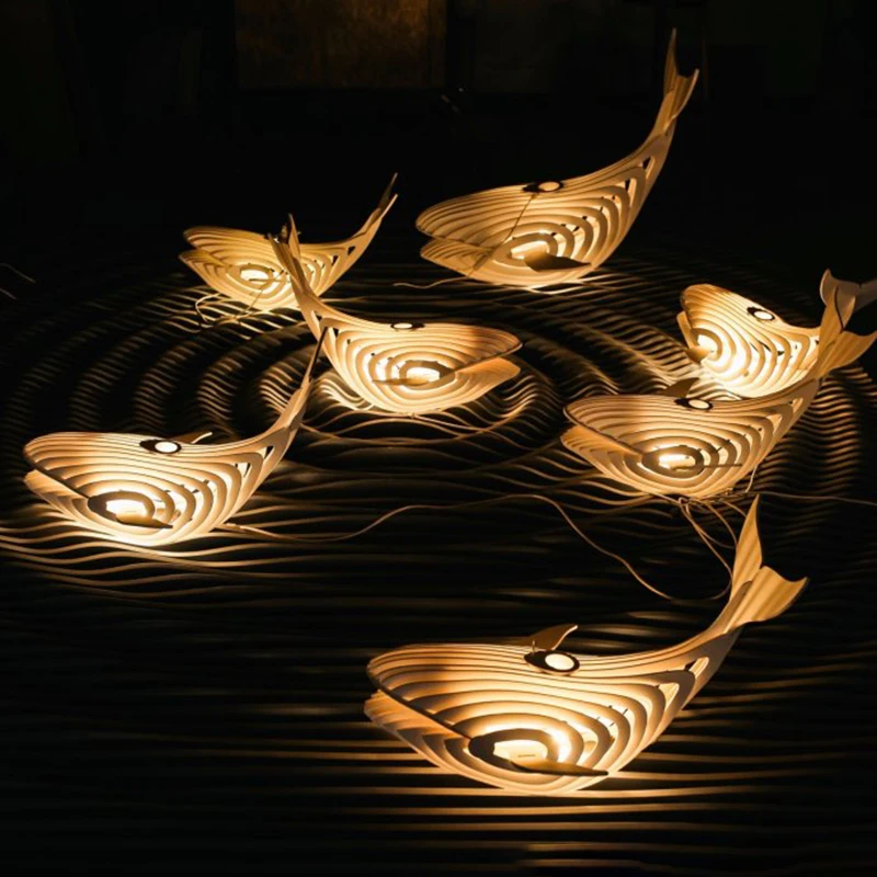 Abat-jour Andorre en bois fait à la main, luminaire suspendu, luminaire décoratif d'intérieur, idéal pour un salon ou un restaurant