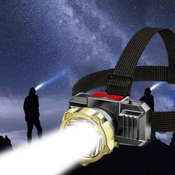 Mini Portable Super Bright Headlamp USB Rechargeable Head Lamp Outdoor Camping Fishing Waterproof Flashlight Headlight