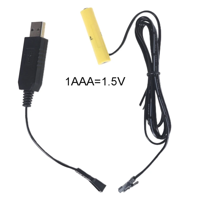 Манекен батарей AAA повторного использования, съемный кабель питания USB/Type C для батареи AAA, заменяет батарею AAA для Светодиодный ных игрушек
