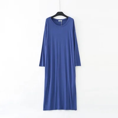 Winter Nightdress Women Modal Cotton Long Sleeve Nightgown Comfortable Loose Sleepwear Spring Autumn Night Shirt Female Dresses