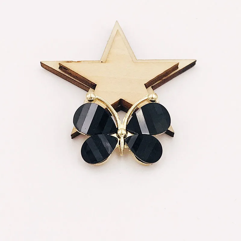 10 Stück/Los 2,2*2,8CM Harz-Legierung Flache Schmetterlingsknöpfe für DIY-Kleidungsapplikationen, Metall-Hochzeitsverzierung, Schmuck und Bastelarbeiten – Detail 15