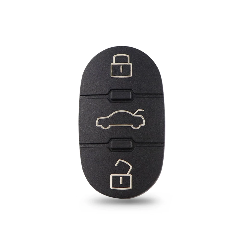 2/3 Buttons Car Key Shell Silicone Rubber Button Pad Repair Skin For Audi A3 A4 A5 A6 A8 A2 TT B6 Q3 Q5 Q7 S LINE RS Case Pad