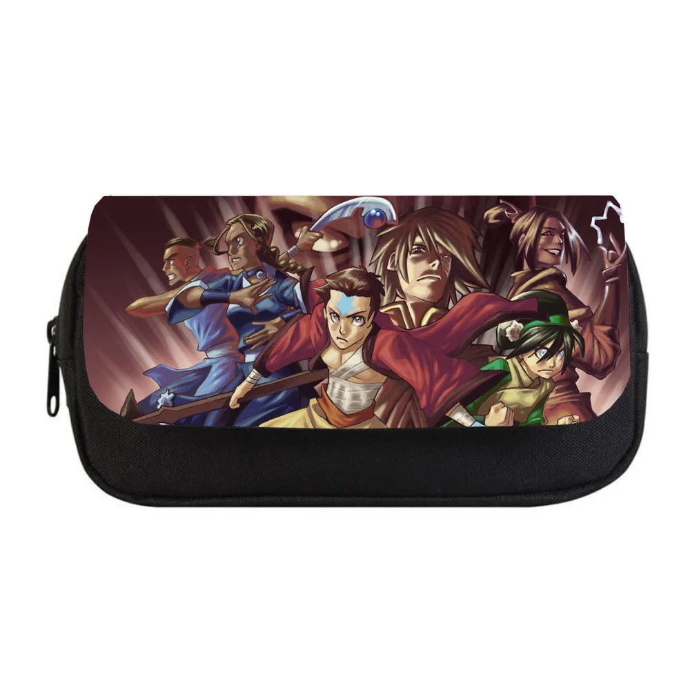 Anime Avatar Pencil bag Women Makeup Bag Child boys girls Pencil Case Student Double Zipper pencil Bag Handbag Purse