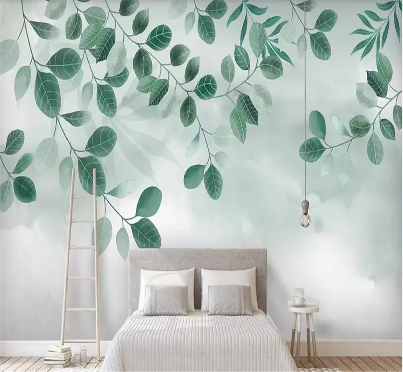 

Custom mural wallpaper is now simple and stylish flowers watercolor hand painted flowers background wall covering