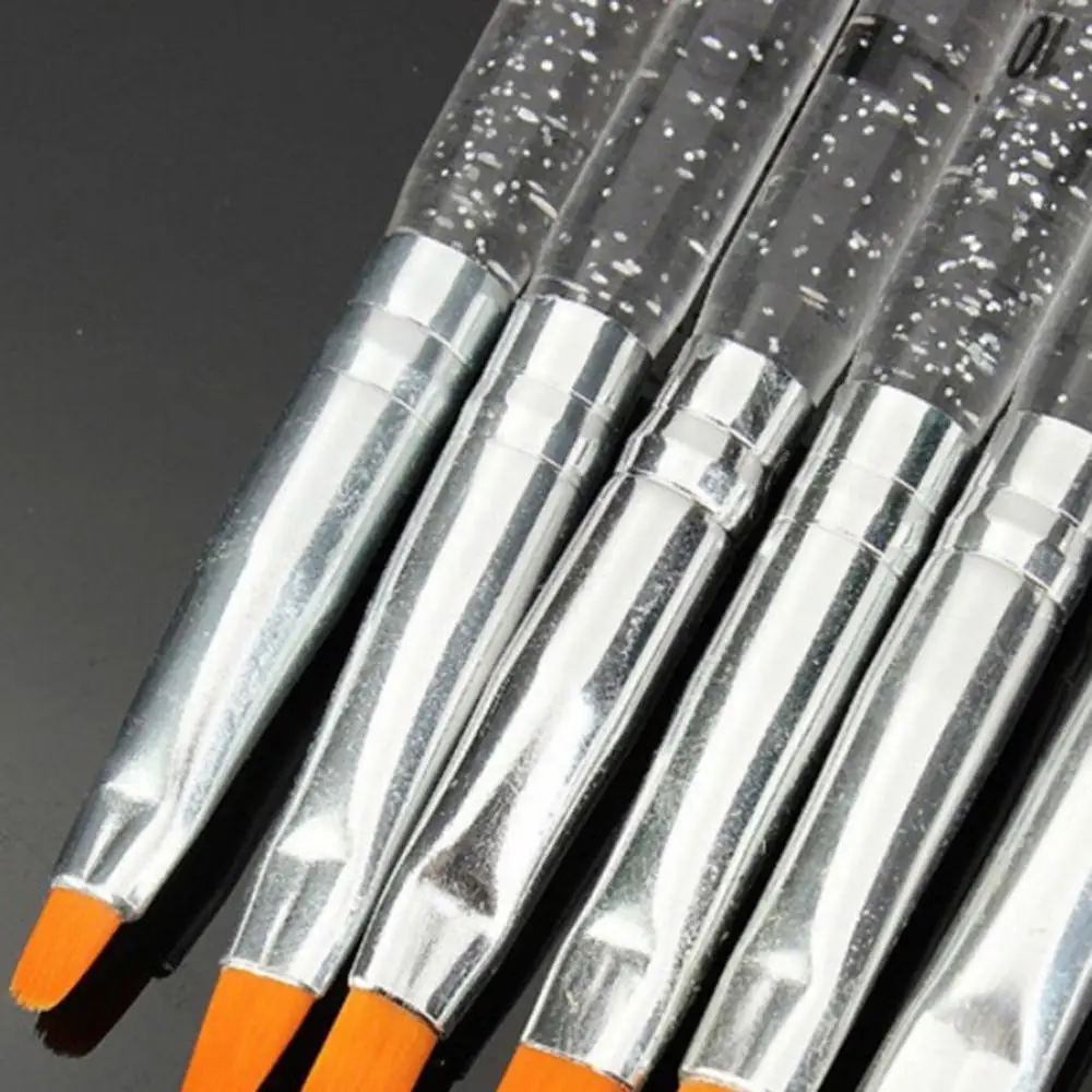 ร้อน 7 ชิ้นเล็บ UV เจลแปรงเล็บอะคริลิค DIY เครื่องมือ Nail Art Design Builder Salon วาดภาพวาดแปรงชุดปากกา B0017