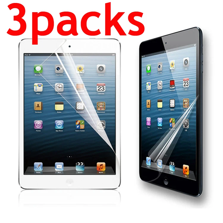 

3 packs PET soft screen protector for Ipad 2 3 4 air 10.9 pro 12.9 9.7 10.2 10.5 7th 8th 9th mini 6 5 protective film for Apple