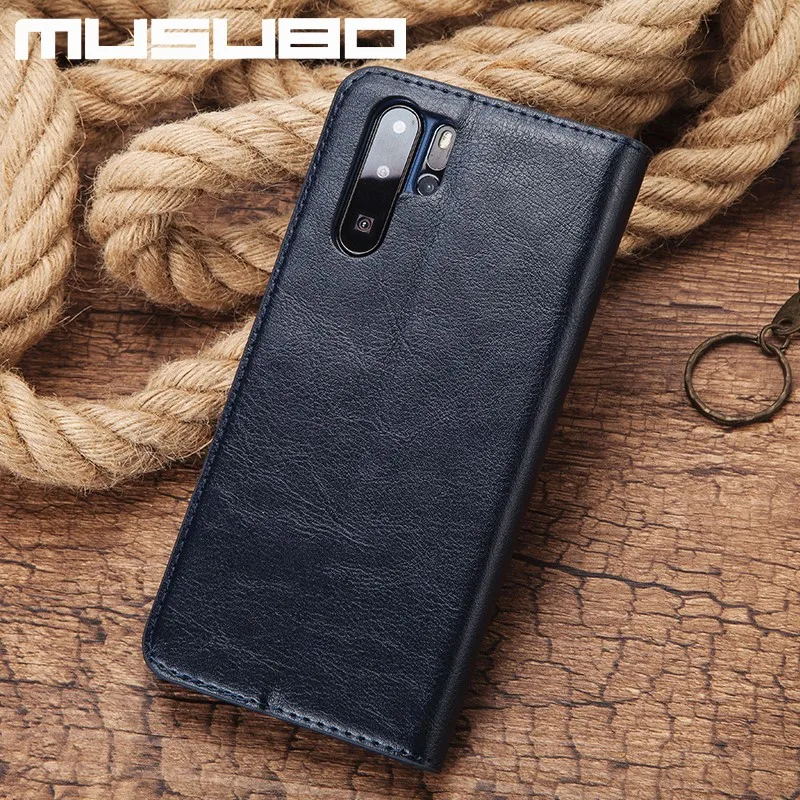 Musubo Case For Samsung Galaxy Note 10 + Luxury Genuine Leather Flip Cover For Note 10 Plus 5G S10E S10 S9 S8+ Funda Coque Capa