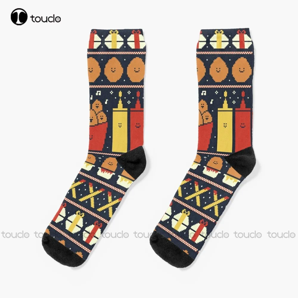 Christmas Nuggets Socks  Socks Unisex Adult Teen Youth Socks Personalized Custom 360° Digital Print Hd High Quality