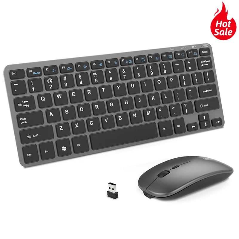 

Wireless Keyboard and Mouse Rechargeable bluetooth 2.4G Wireless Keyboard With Mouse Noiseless Ergonomic Keyboard For Macbook PC