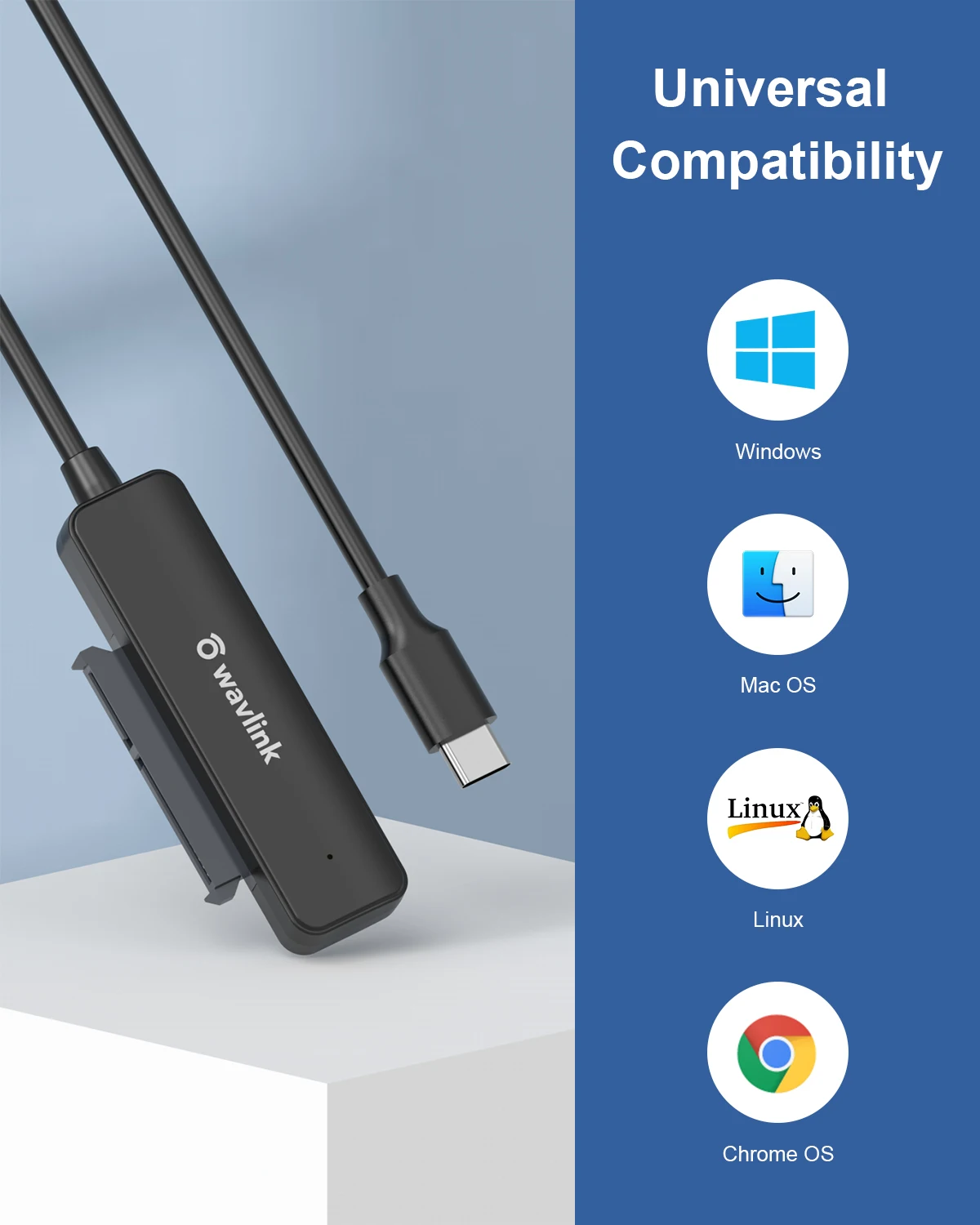 Wavlink USB C SATA 3 Cable Sata To USB 3.0 Adapter UP To 5 Gbps Support 2.5Inch External SSD HDD Hard Drive Sata III Connector