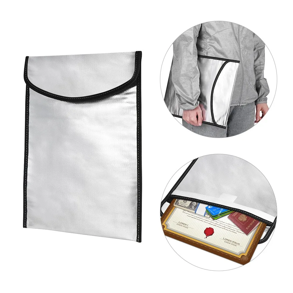 Fireproof Document File Bag Safe Storage for Home Office