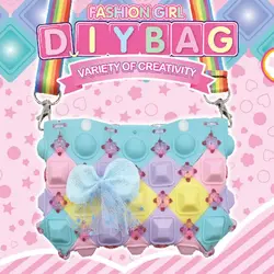 2021 nova bolsa diy crianças brinquedo de artesanato mini saco bonito pop dimple messenger bags fidget brinquedo empurrar antiestresse brinquedos educativos