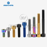 Wanyifa Titanium Bolts M8 x 15 20 25 30 35 40 45 50 60 70mm Allen Key Head Bolt Screws for Bicycle Motorcycle Car