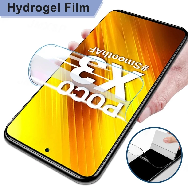 Full Cover Screen Protector Hydrogel Film For Xiaomi Pocophone f3 poco x3 nfc m3 f2 pro f1 little poko f 3 Protection Film