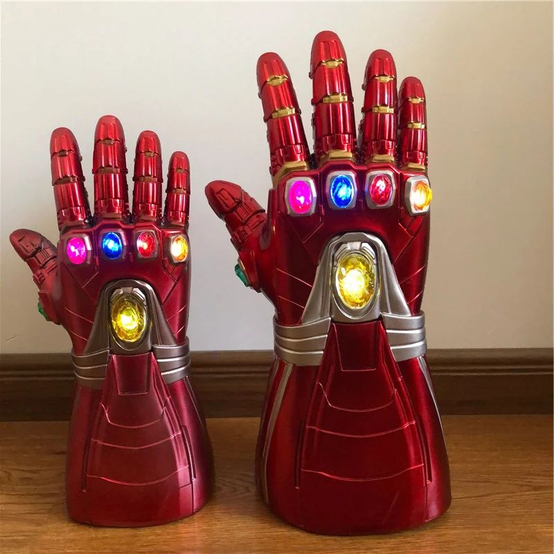 LED Light Stone Cosplay luvas, Tony Stark super-herói adereços, PVC, 1:1