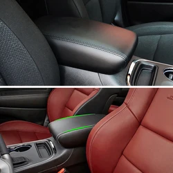 Car Microfiber Leather Interior Center Armrest Box Cover Sticker Trim For Dodge Durango 2011 2012 2013 2014 2015 2016 2017